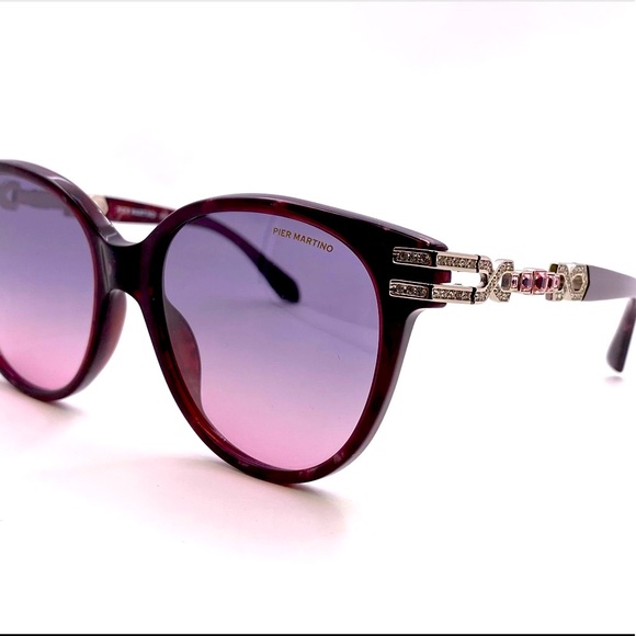 Pier Martino Sunglasses #8305/C5 Marble Pink Acetate Made in Italy New - Picture 2 of 12
